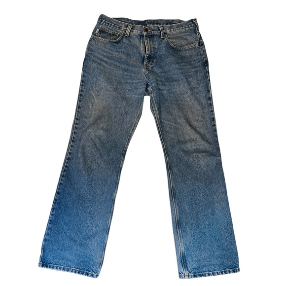 Carhartt Carpenter Jeans‎ Relaxed Loose Fit Denim Pants Blue Mens Size 34x32 - Picture 1 of 10